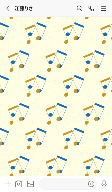 [LINE着せ替え] 2連符柄  イエローオーカーの画像2