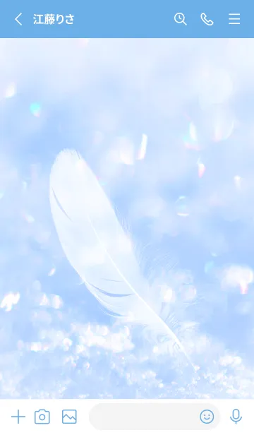 [LINE着せ替え] Real Snow Bokeh #Swan Feather 8-9の画像2