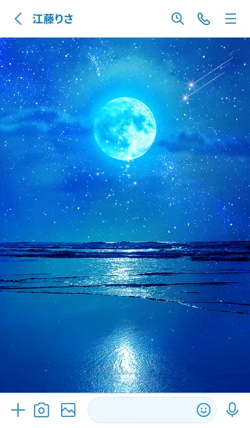 [LINE着せ替え] 運気上昇 Lucky Blue Moon15#の画像2