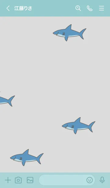 [LINE着せ替え] サメ たくさん2の画像2