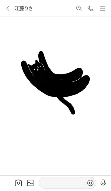 [LINE着せ替え] Daily Life : Black catの画像2