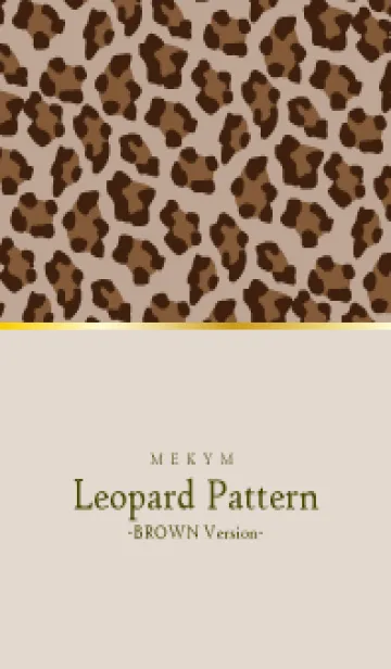 [LINE着せ替え] Leopard Pattern BROWN 10の画像1