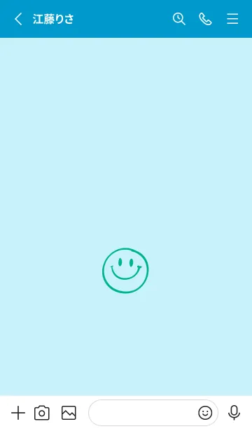 [LINE着せ替え] シンプル ミニ スマイル 118の画像2