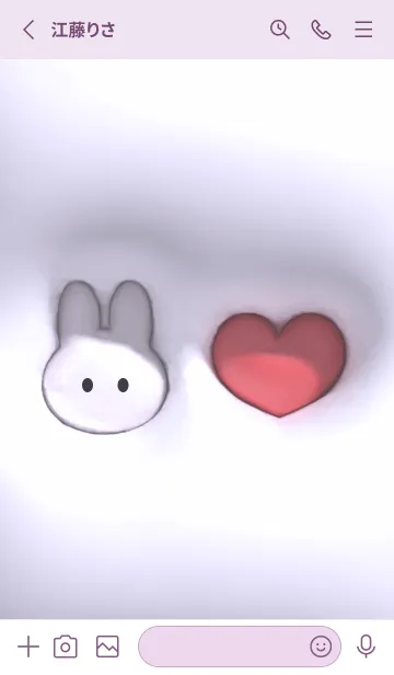 [LINE着せ替え] purple♡恋してるウサギ05_1の画像2