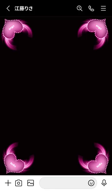 [LINE着せ替え] 小悪魔♡シンプル♡ハート♡♡♡49の画像2