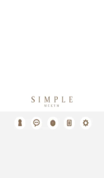 [LINE着せ替え] SIMPLE-ICON WHITE GRAY 18の画像1