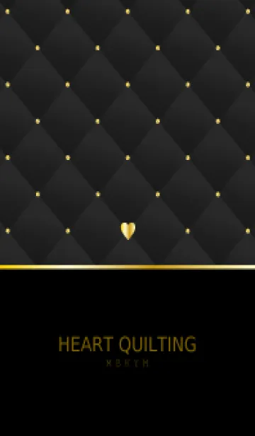 [LINE着せ替え] HEART QUILTING - GRAY BLACK 19の画像1