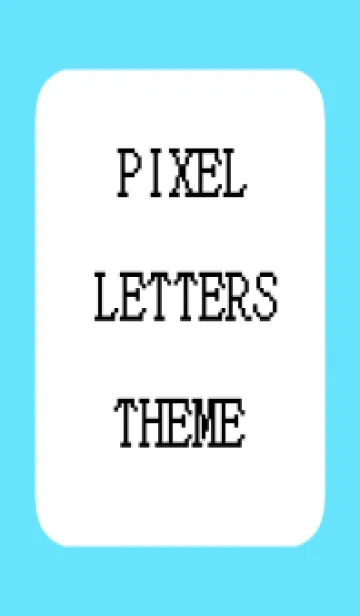 [LINE着せ替え] ドット文字の着せかえ/蛍光ブルー/黒の画像1