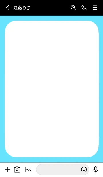 [LINE着せ替え] ドット文字の着せかえ/蛍光ブルー/黒の画像2