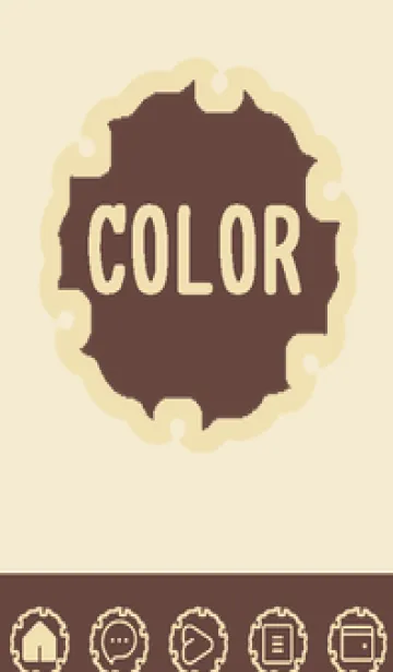 [LINE着せ替え] beige color G55の画像1