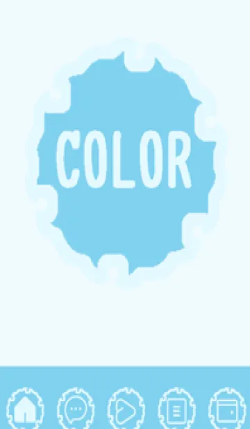 [LINE着せ替え] blue color G53の画像1