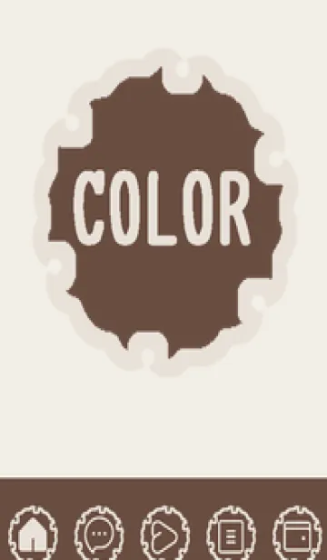 [LINE着せ替え] brown color G52の画像1