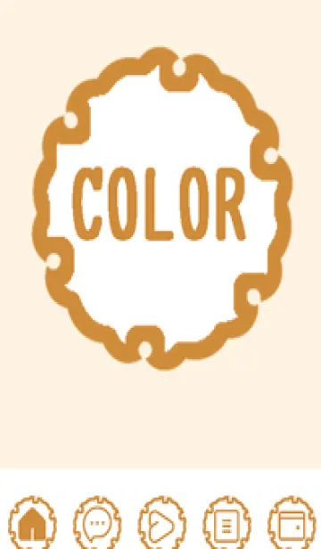 [LINE着せ替え] brown color G54の画像1