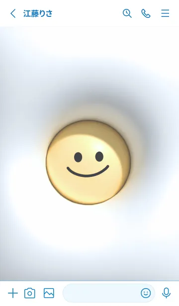 [LINE着せ替え] blueぷっくりスマイル15_1の画像2