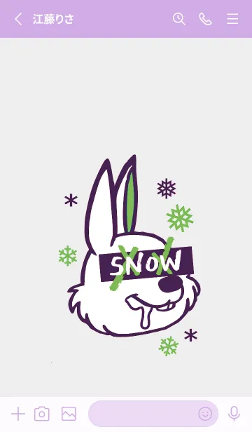 [LINE着せ替え] スノーラビット .72の画像2