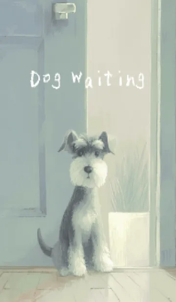 [LINE着せ替え] Dog Waiting - シュナウザー - 朝の画像1