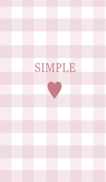 [LINE着せ替え] SIMPLE HEART =check rosepink=の画像1