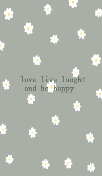 [LINE着せ替え] 小花柄 (くすみグリーン)の画像1