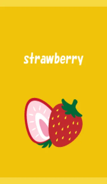 [LINE着せ替え] 赤いちご 黄色の画像1