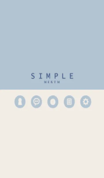 [LINE着せ替え] SIMPLE-ICON BLUE 18の画像1