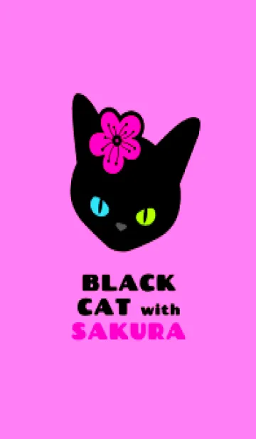 [LINE着せ替え] ブラックキャット＆桜 2の画像1