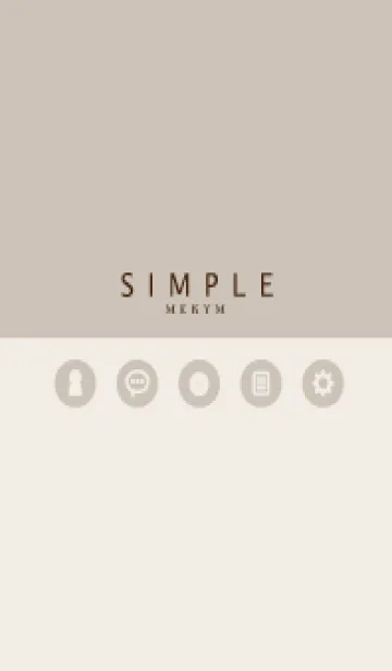 [LINE着せ替え] SIMPLE-ICON BROWN 18の画像1