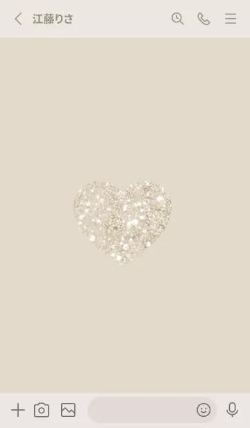 [LINE着せ替え] beige お洒落なラメのハート04_1の画像2