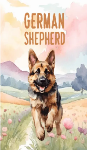 [LINE着せ替え] German Shepherd In Flower Theme (JP)の画像1