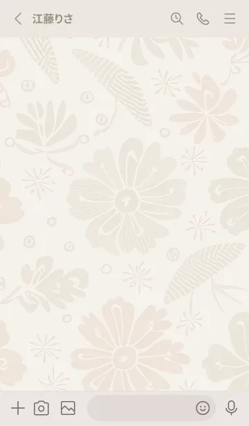 [LINE着せ替え] beigeナチュラルフラワー03_1の画像2