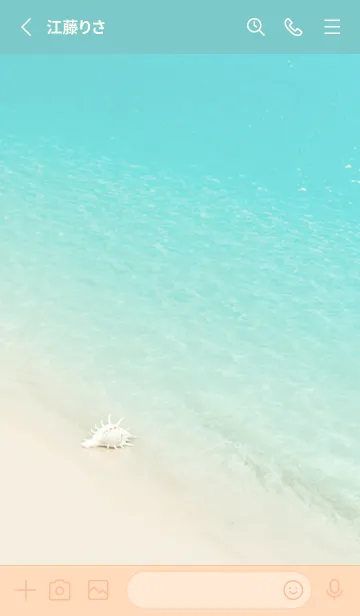 [LINE着せ替え] bluegreen 白い貝殻02_1の画像2