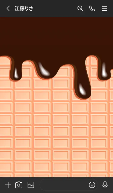 [LINE着せ替え] とろけるチョコ 黒色の画像2