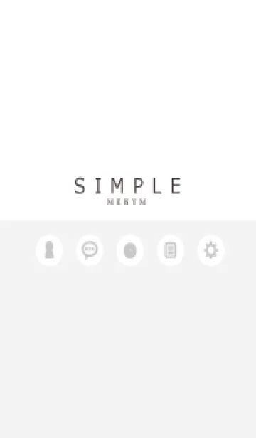 [LINE着せ替え] SIMPLE-ICON WHITE 18の画像1