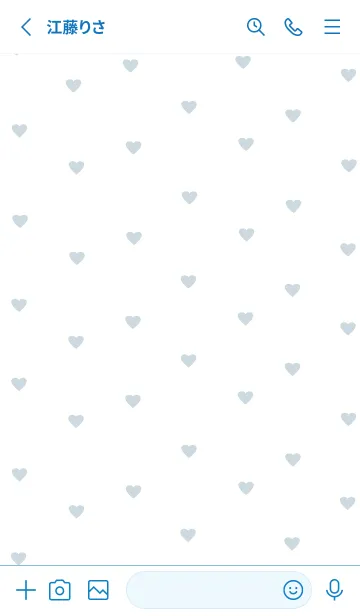 [LINE着せ替え] pattern_heart (sweetblue)の画像2