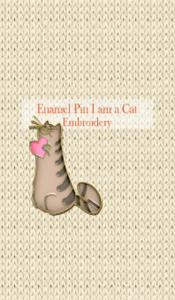 [LINE着せ替え] I am a Cat Enamel Pin & Embroidery 52の画像1