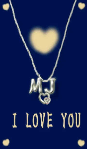 [LINE着せ替え] イニシャル34 M&J  ネイビーの画像1