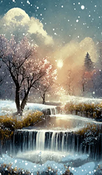 [LINE着せ替え] 優美な冬の風景の着せかえ(Winter-2573)の画像1