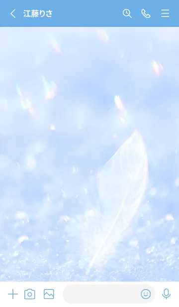 [LINE着せ替え] Real Snow Bokeh #Swan Feather 1-10の画像2