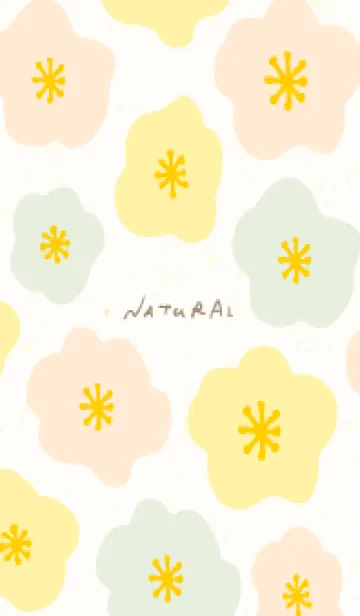 [LINE着せ替え] 3色のかわいい花10の画像1