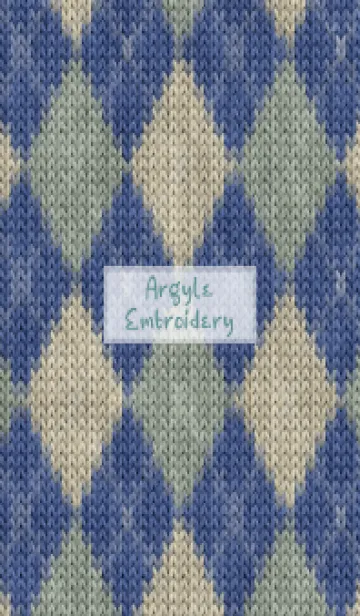 [LINE着せ替え] Argyle Embroidery 36の画像1