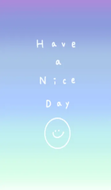 [LINE着せ替え] ブルーグラデ。良い日を。スマイル。の画像1