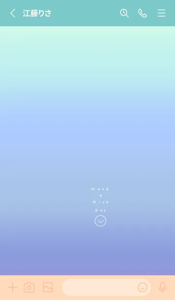 [LINE着せ替え] ブルーグラデ。良い日を。スマイル。の画像2