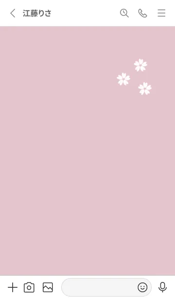 [LINE着せ替え] くすみピンク/シンプルな桜05_1の画像2