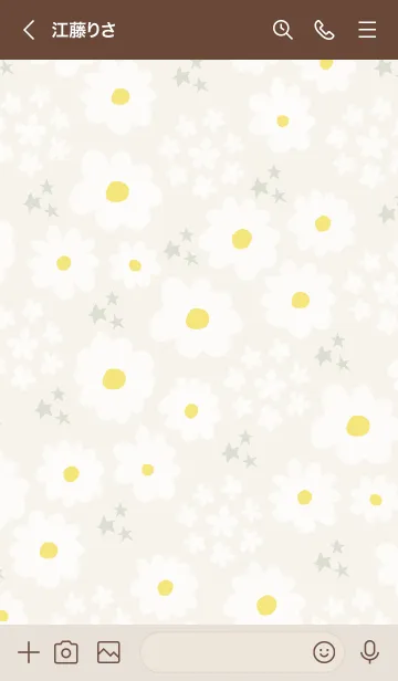 [LINE着せ替え] 白い花と星18の画像2