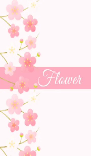 [LINE着せ替え] Flower 005 【梅×ピンク】の画像1