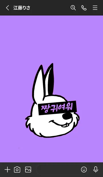 [LINE着せ替え] KOREA RABBIT THEME 136の画像2