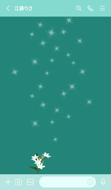 [LINE着せ替え] 2月の誕生花＊オーニソガラムの画像2