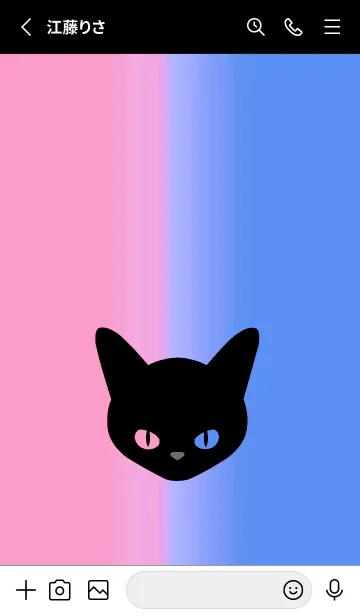 [LINE着せ替え] ブラック キャット 262の画像2