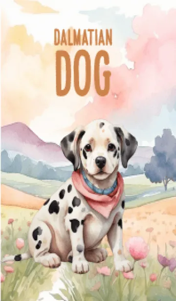 [LINE着せ替え] Dalmatian  Dog  In Flower Theme (JP)の画像1