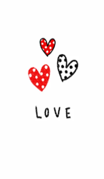 [LINE着せ替え] ハッピーシンプルなハート模様・2の画像1