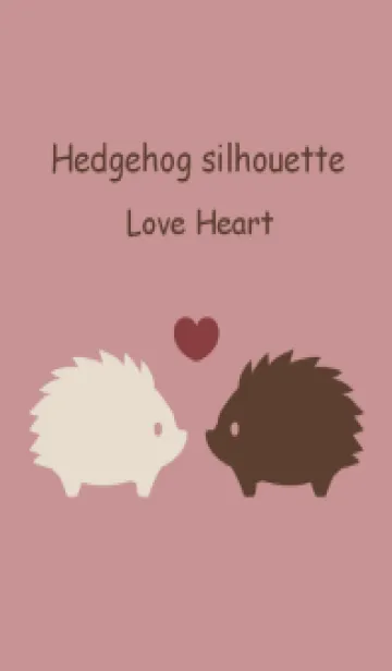 [LINE着せ替え] Hedgehog silhouette Love Heartの画像1